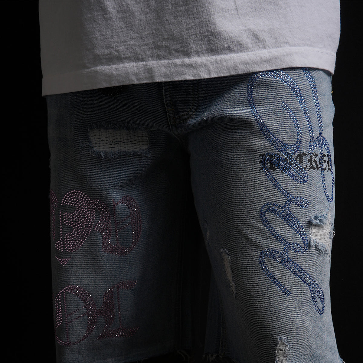Evol Hearts Denim shorts
