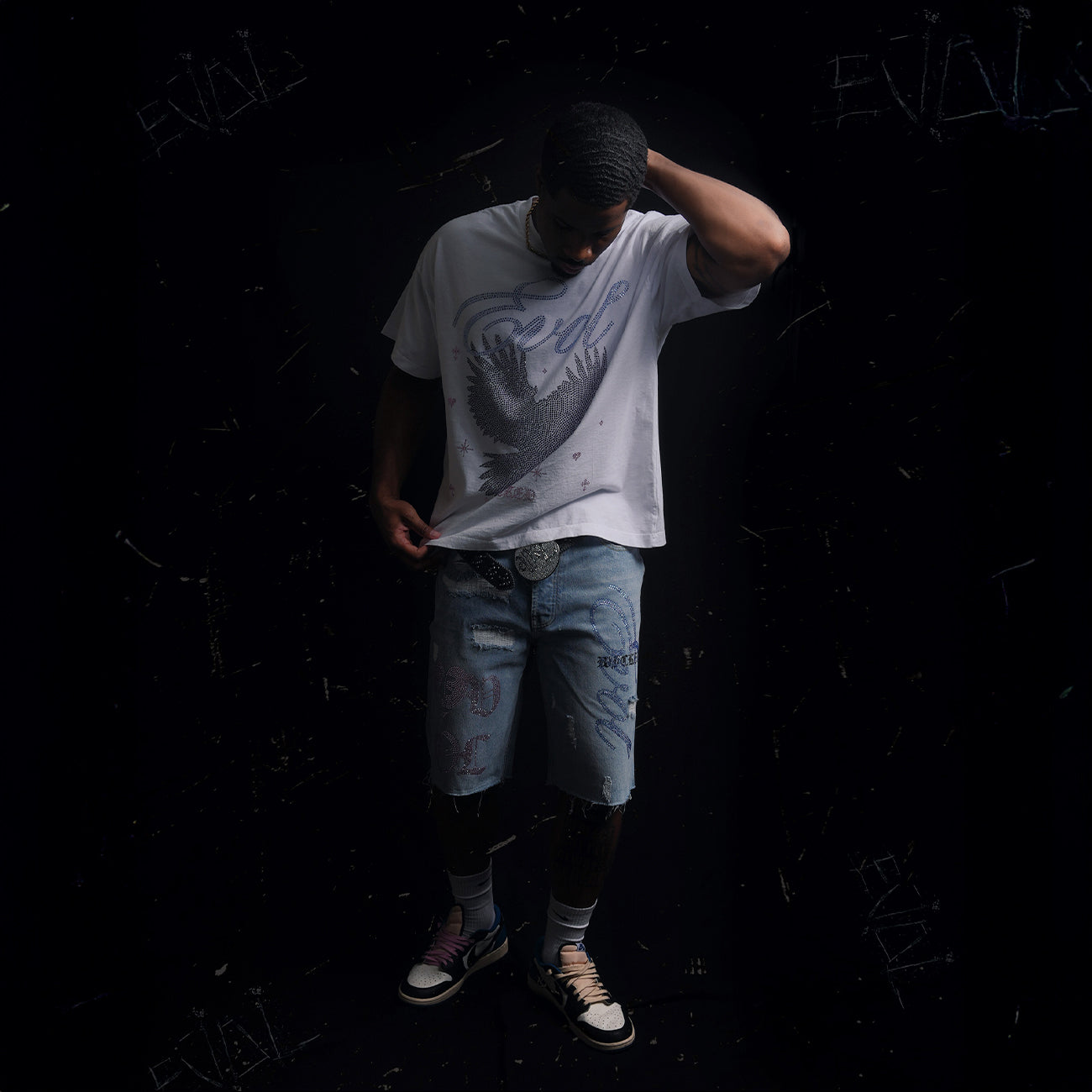 Evol Hearts Denim shorts