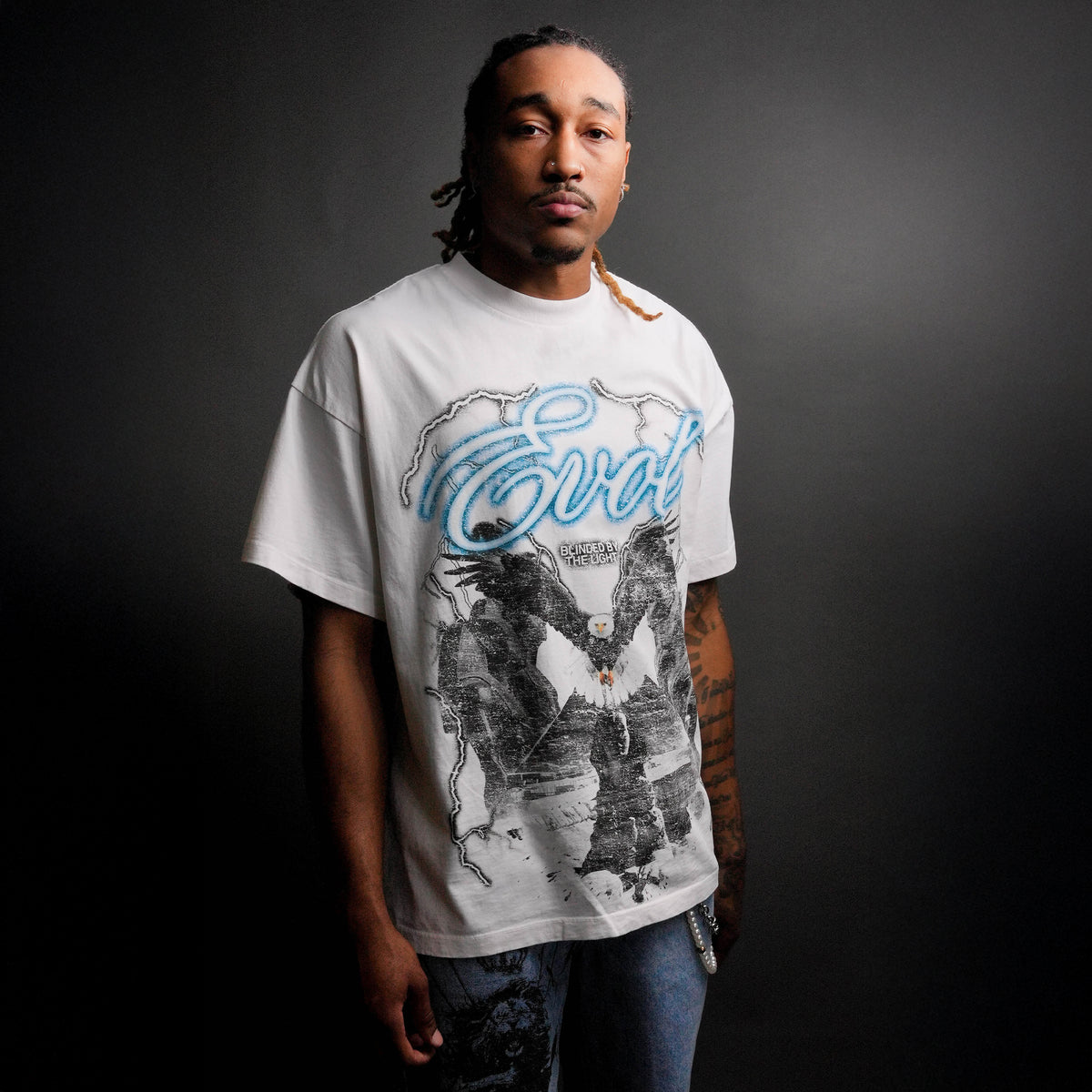 Blinded By The Light Tee -BONE