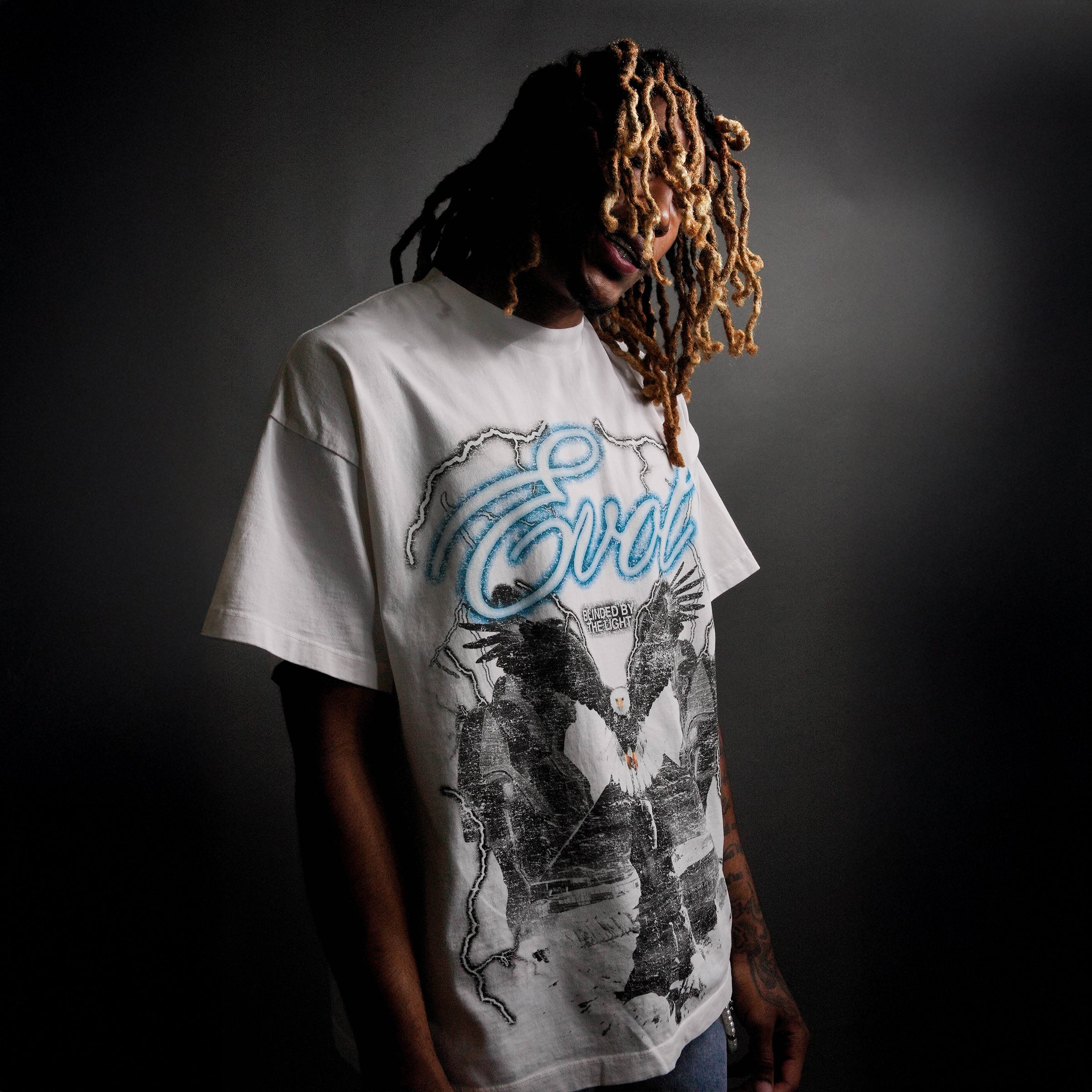 Blinded By The Light Tee -BONE